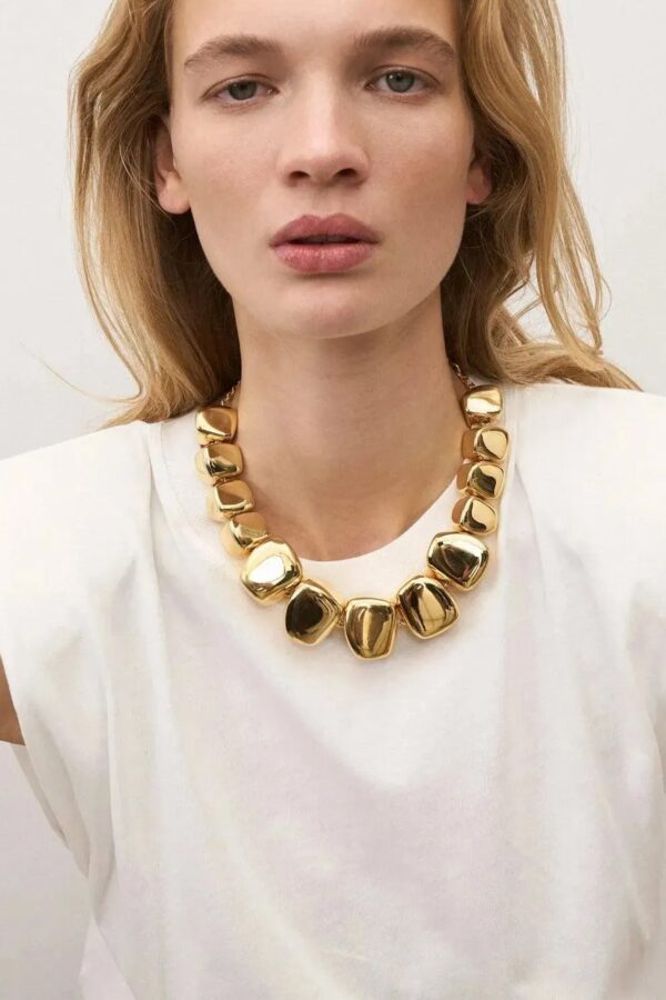 Vanessa Baroni Shaped Necklace - Gold - Image 2