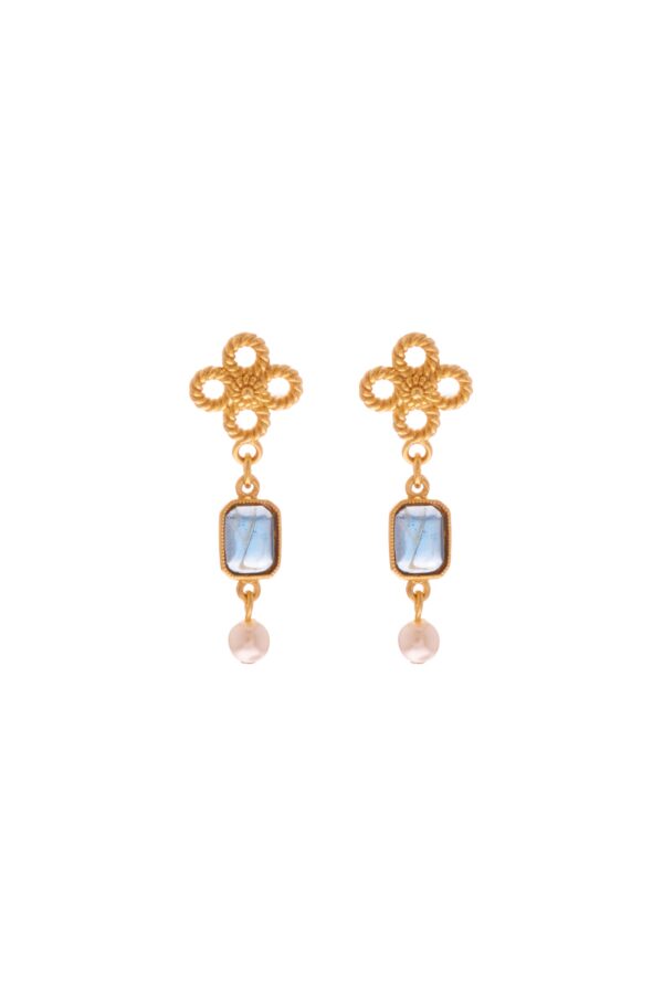 Ben Amun Flower Earrings - Gold