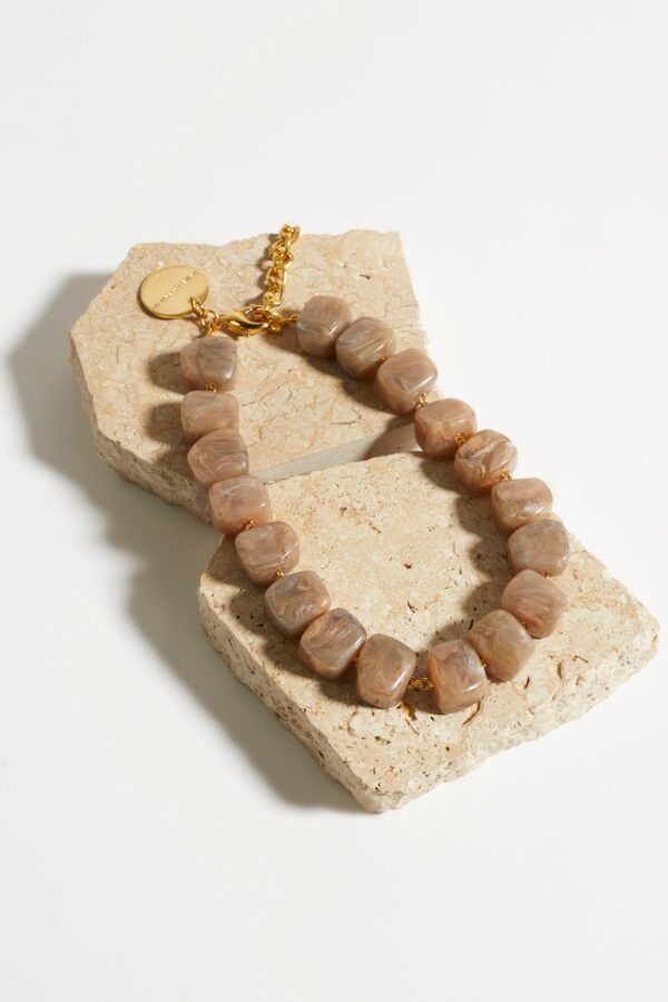 Vanessa Baroni Stone Necklace - Blush - Image 3